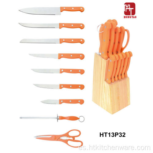 juego de cuchillos de cocina de bloque de madera venta